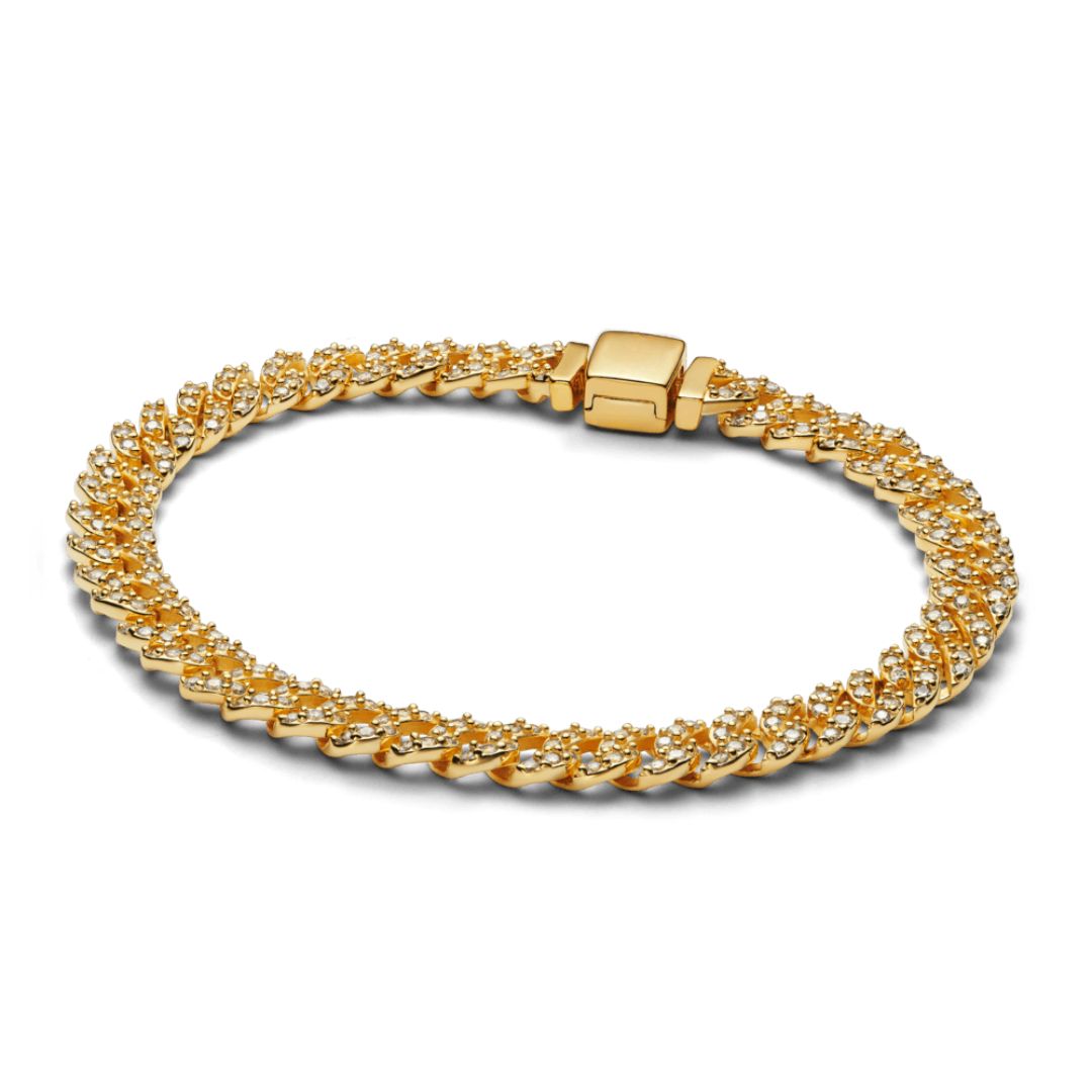Pulsera Cubana en Moissanite