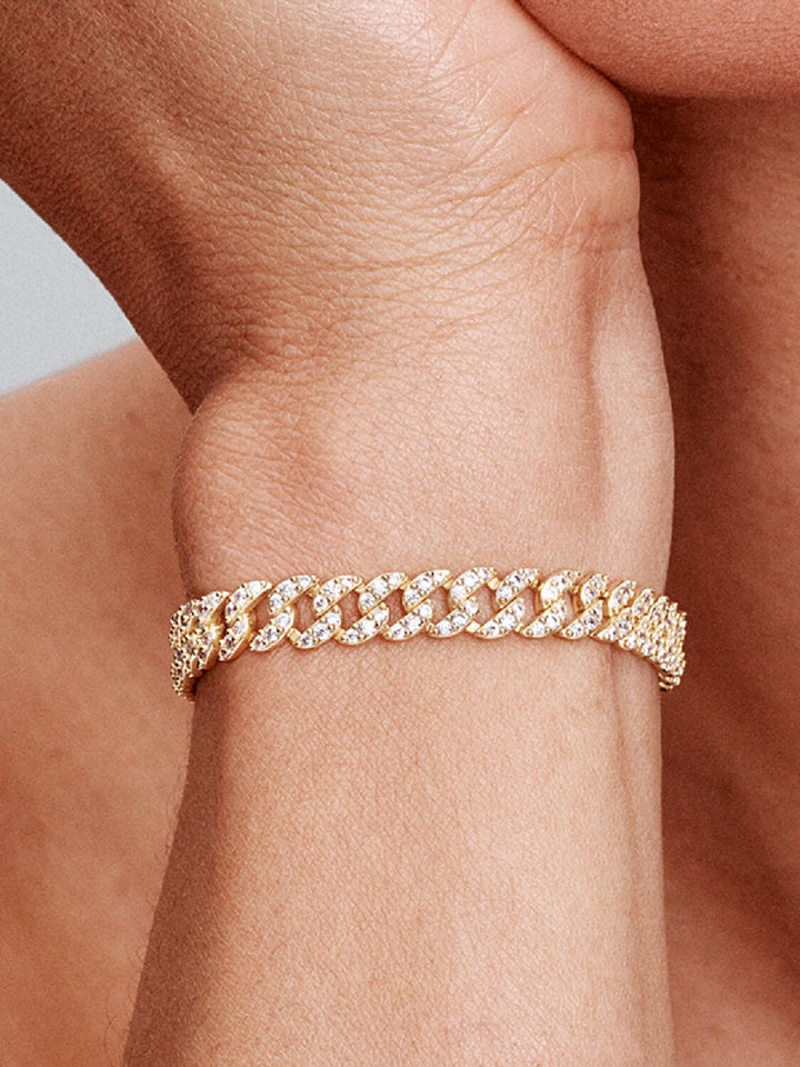 Pulsera Cubana en Moissanite