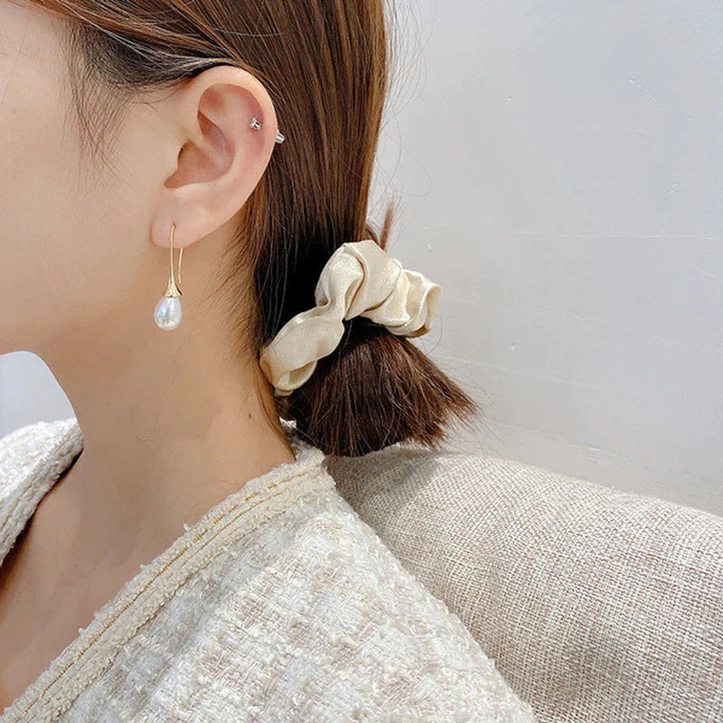Pendientes de gota con perlas